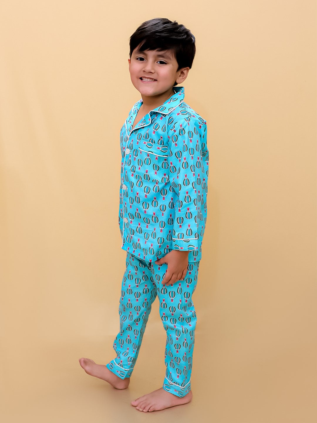 Abstract Printed Nightuit For Boys and Girls