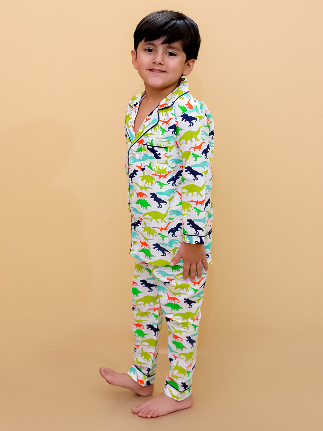 Abstract Print Full Sleeves Night Suits For Boys and Girls