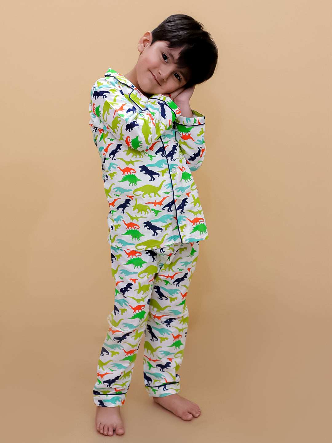 Abstract Print Full Sleeves Night Suits For Boys and Girls