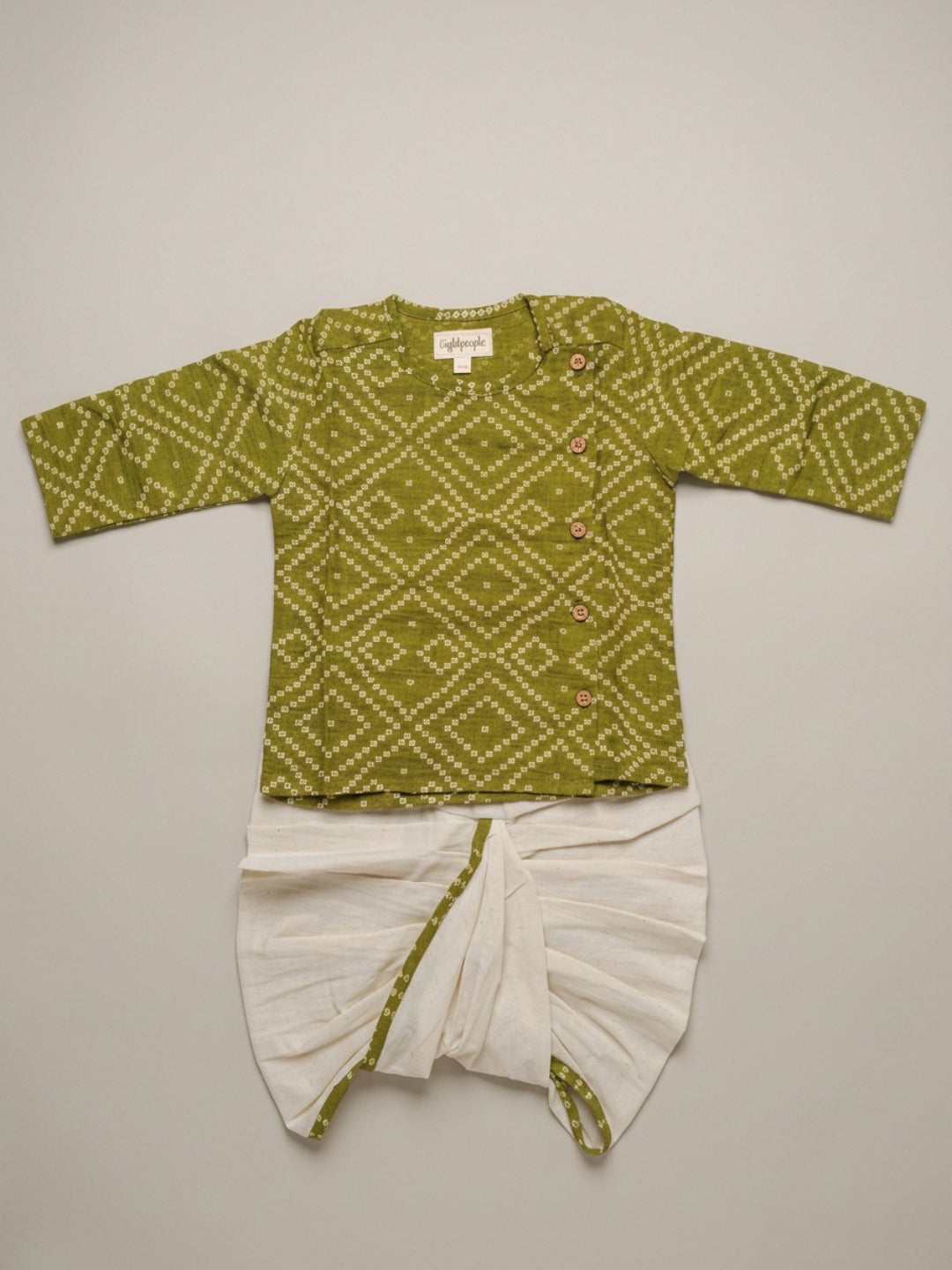 Biglilpeople Boys Printed Traditional Ethnic Kurta and Dhoti Set