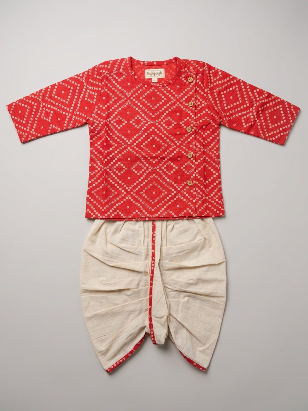 Biglilpeople Boys Printed Traditional Ethnic Kurta and Dhoti Set