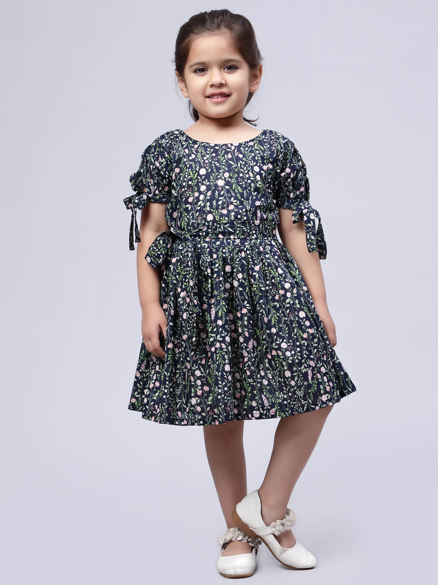 Black Floral Dress for Girls
