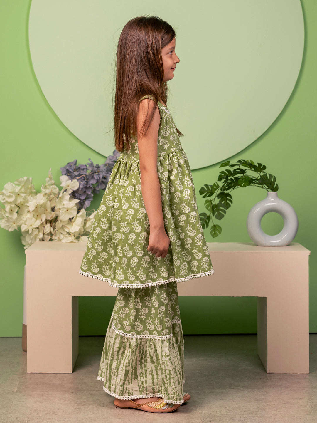 Sharara set for Girls - Green