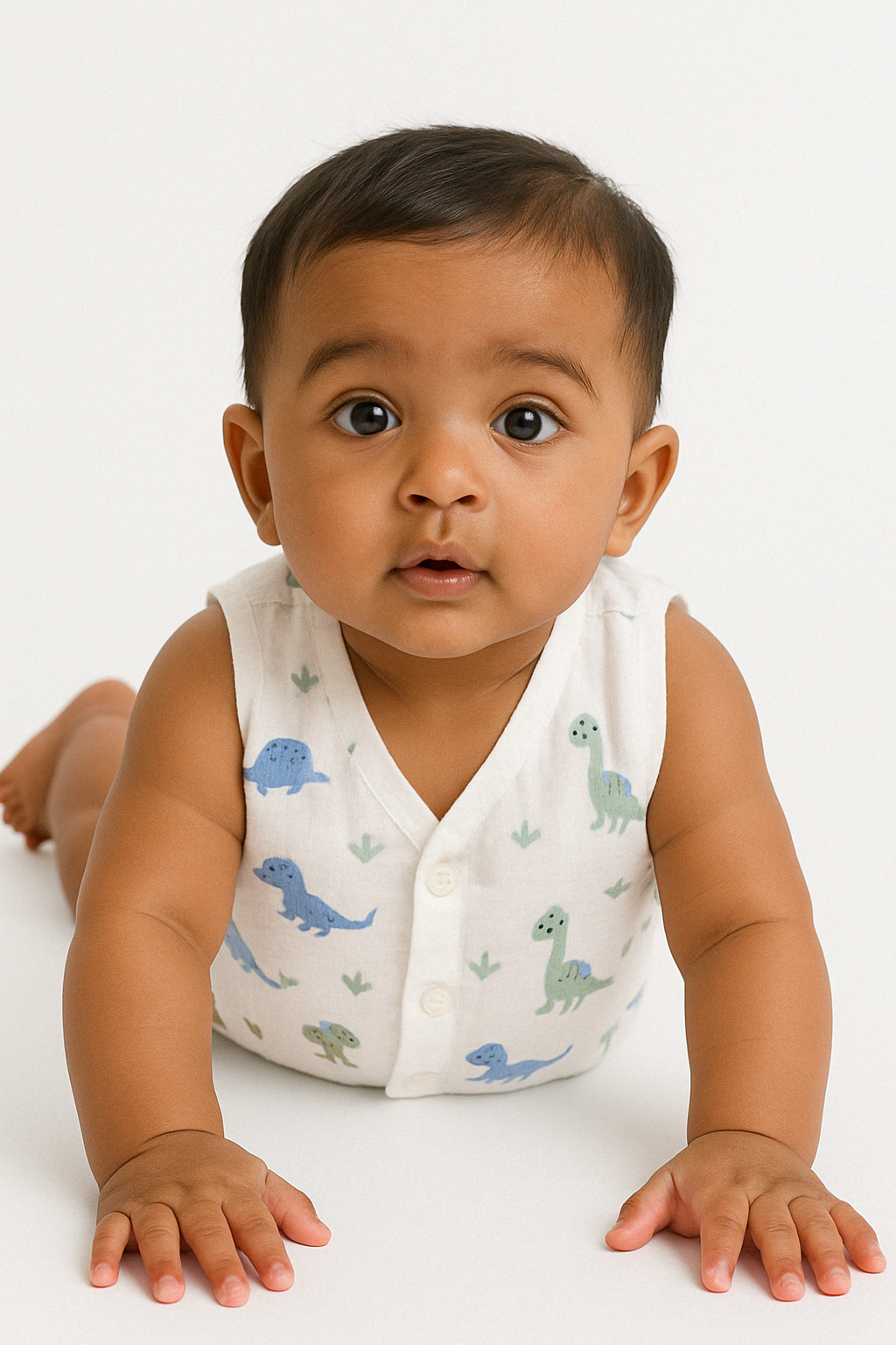Infants' 100% Cotton Muslin Jablas-Set of 2 Soft & Comfy (Dino & Sparrow)