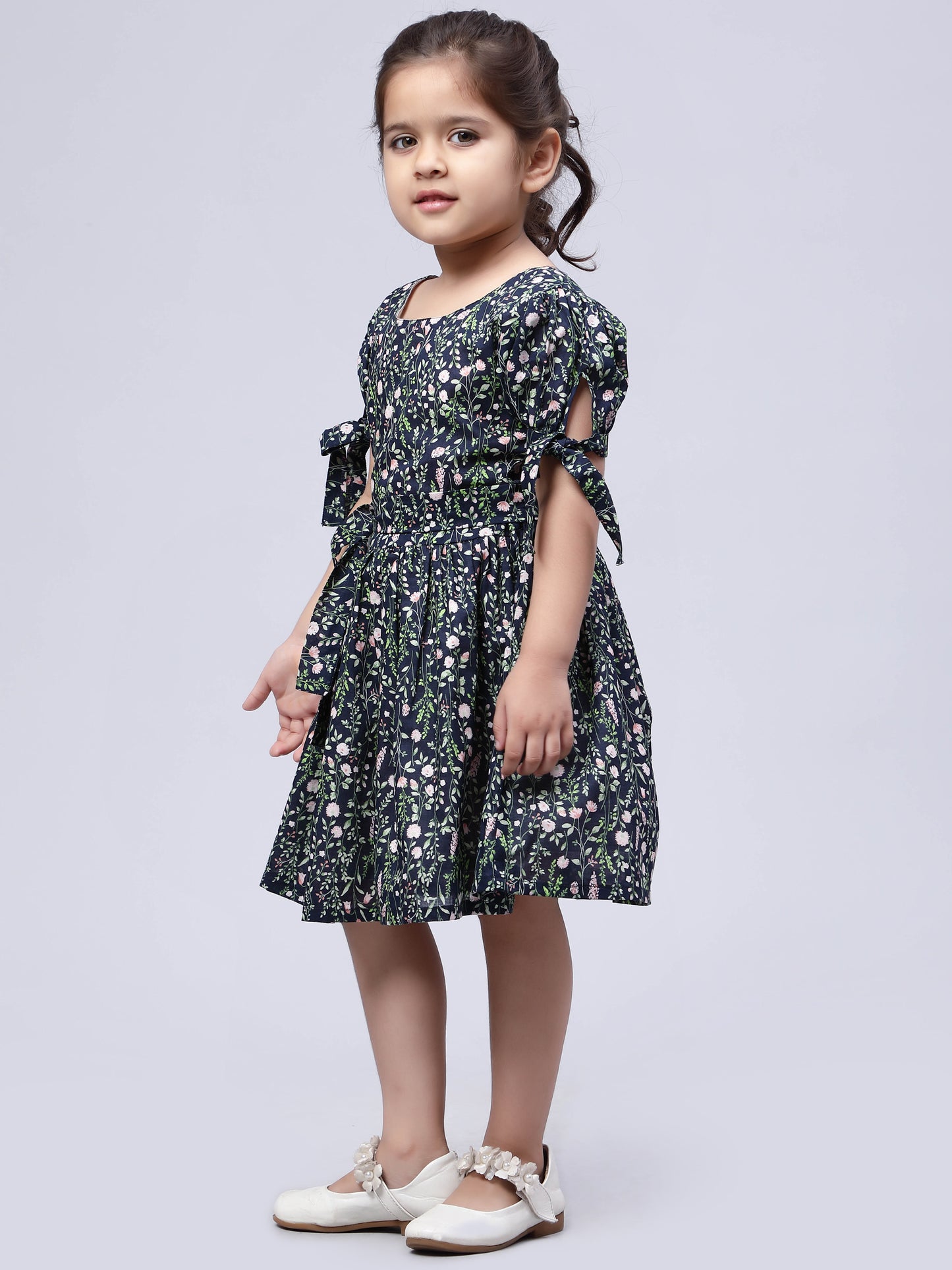 Black Floral Dress for Girls