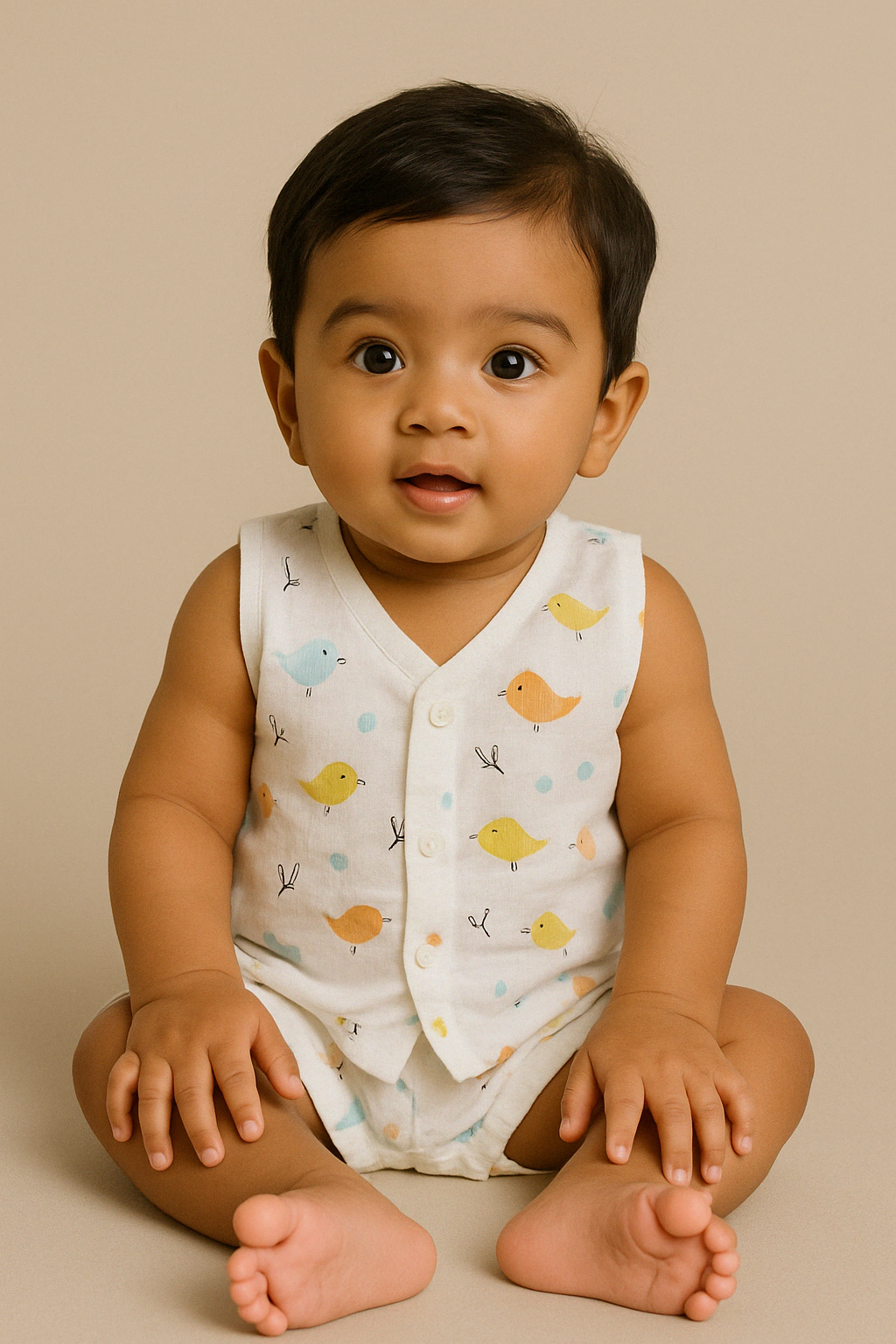 Infants' 100% Cotton Muslin Jablas-Set of 2 Soft & Comfy (Dino & Sparrow)