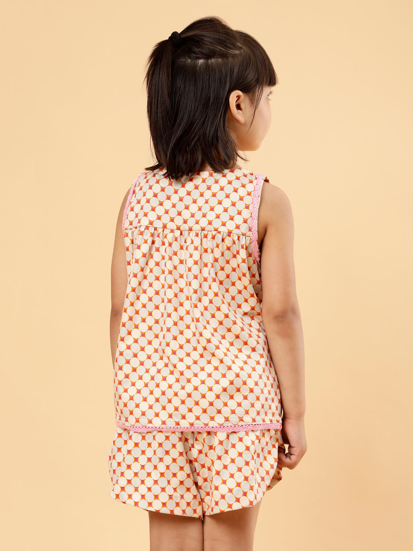 Co-ordd Printed Shorts Set For Girls