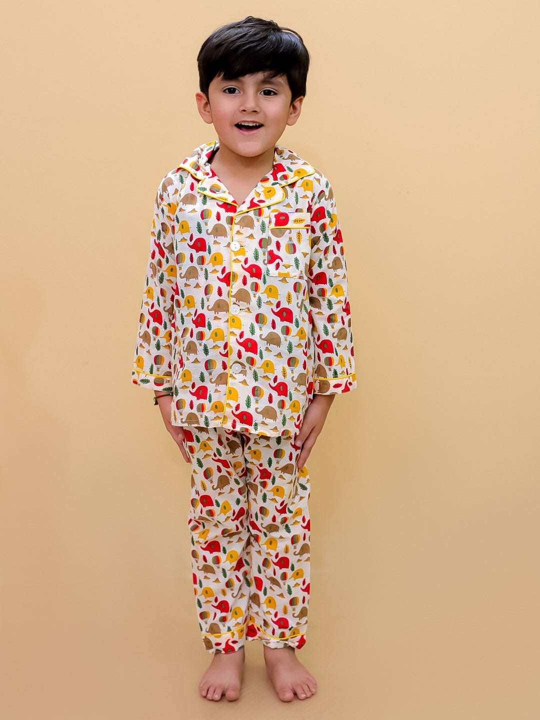 Elephant Printed Night Suits For Boys and Girls