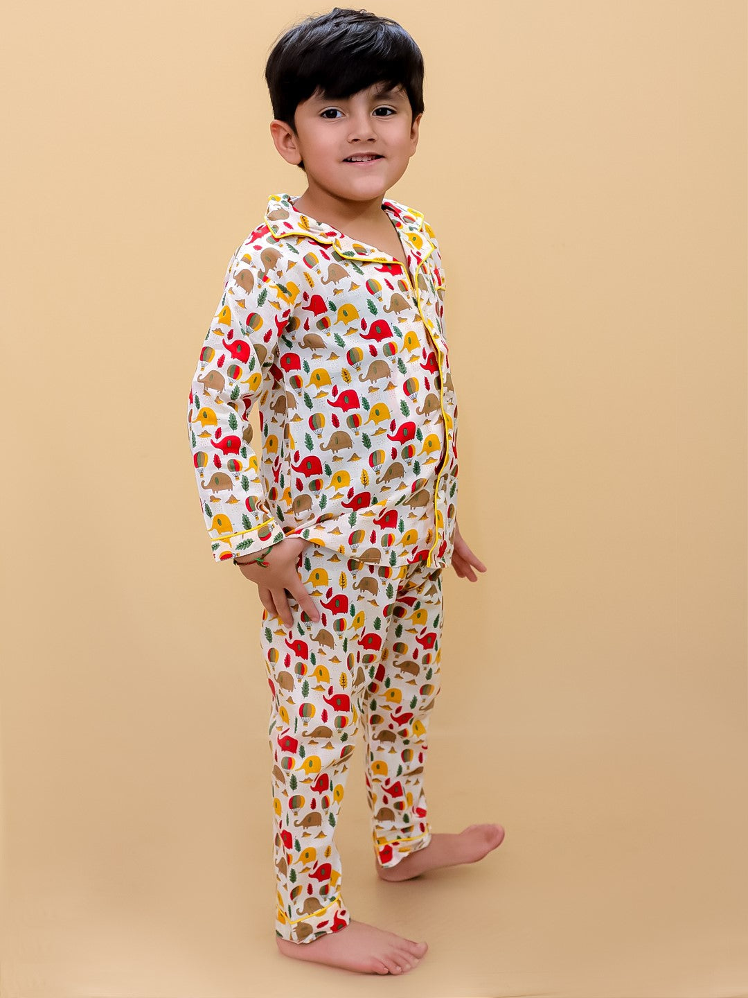 Elephant Printed Night Suits For Boys and Girls