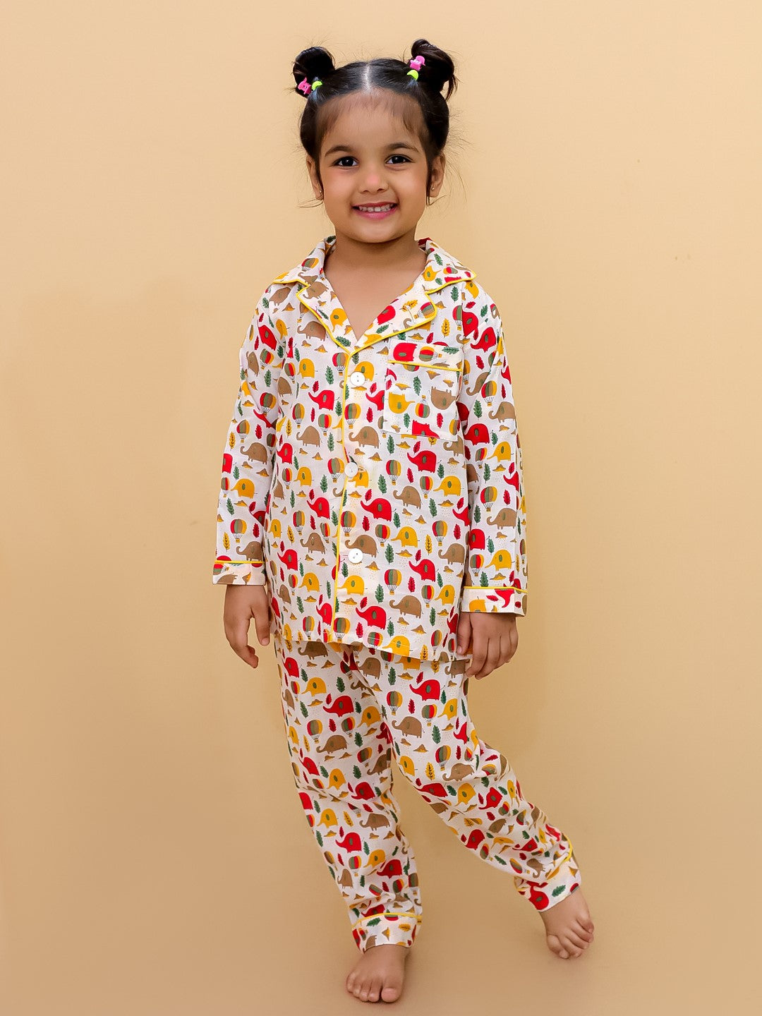 Elephant Printed Night Suits For Boys and Girls