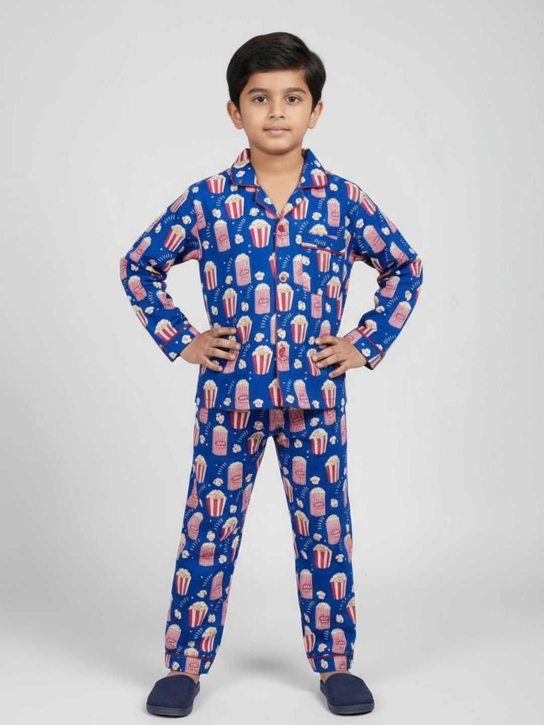 Biglilpeople Unisex Printed Shirt and Pyjama Night Set