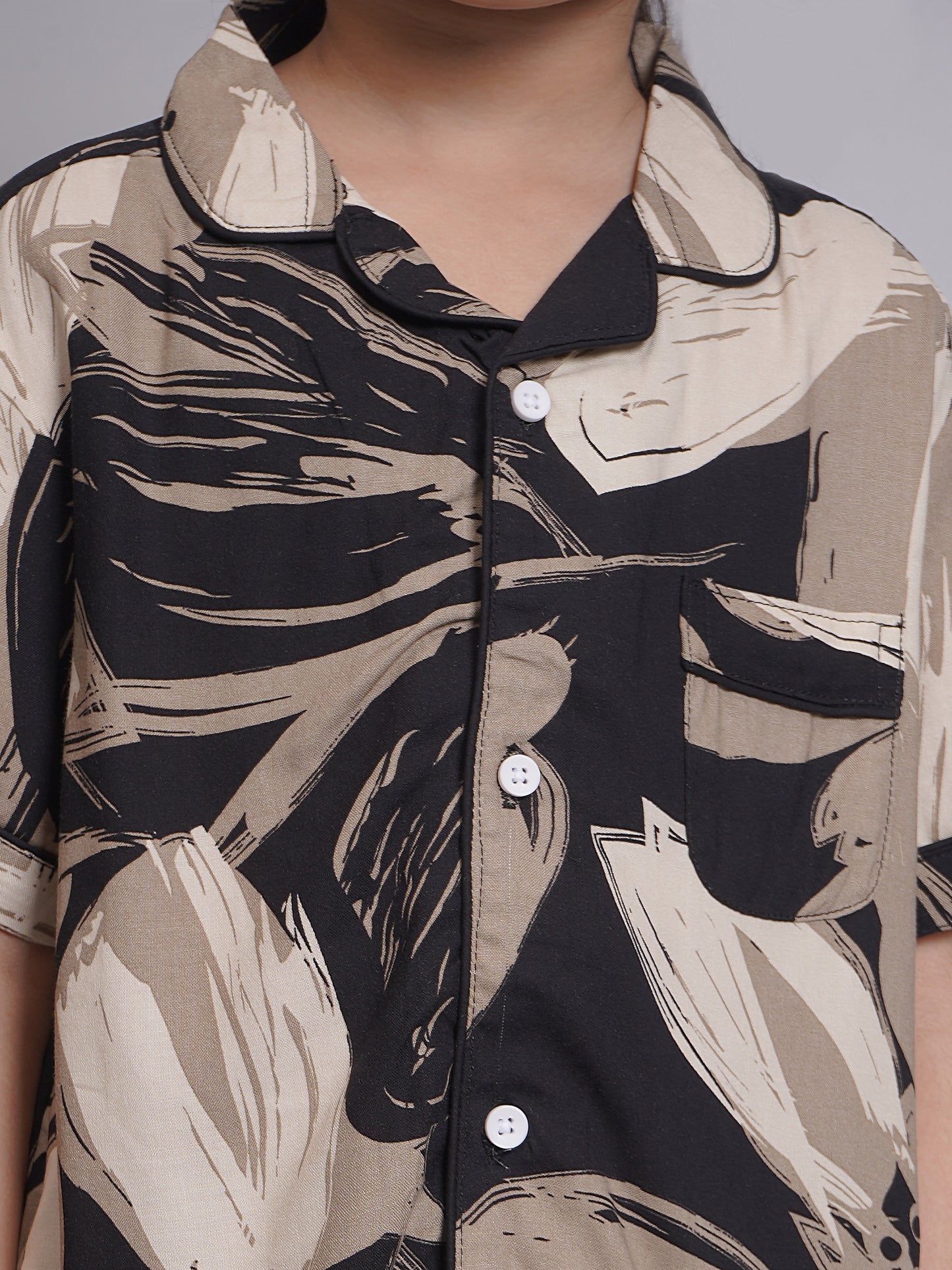 Printed Half Sleeves Night Suits For Boys and Girls