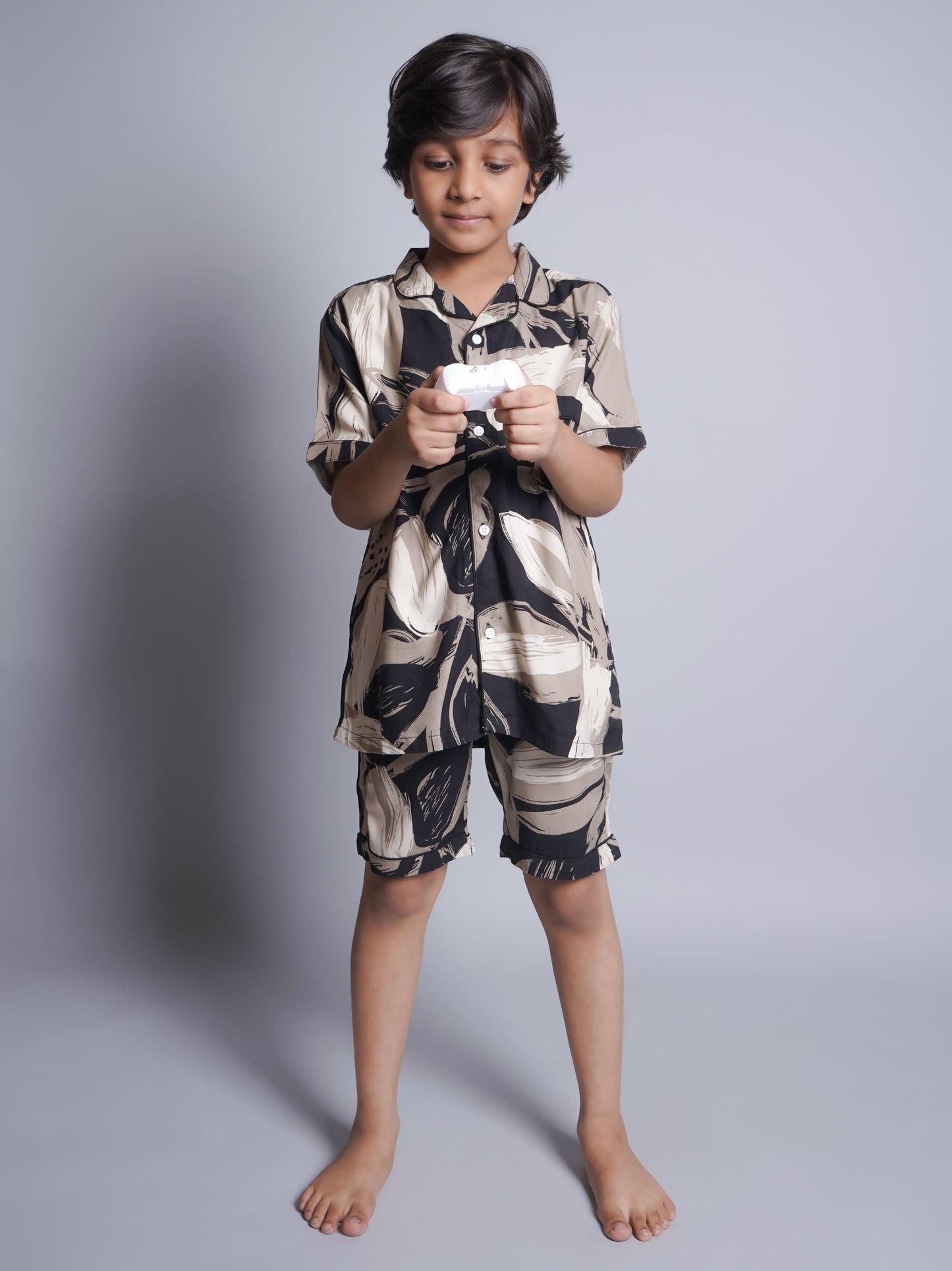 Printed Half Sleeves Night Suits For Boys and Girls