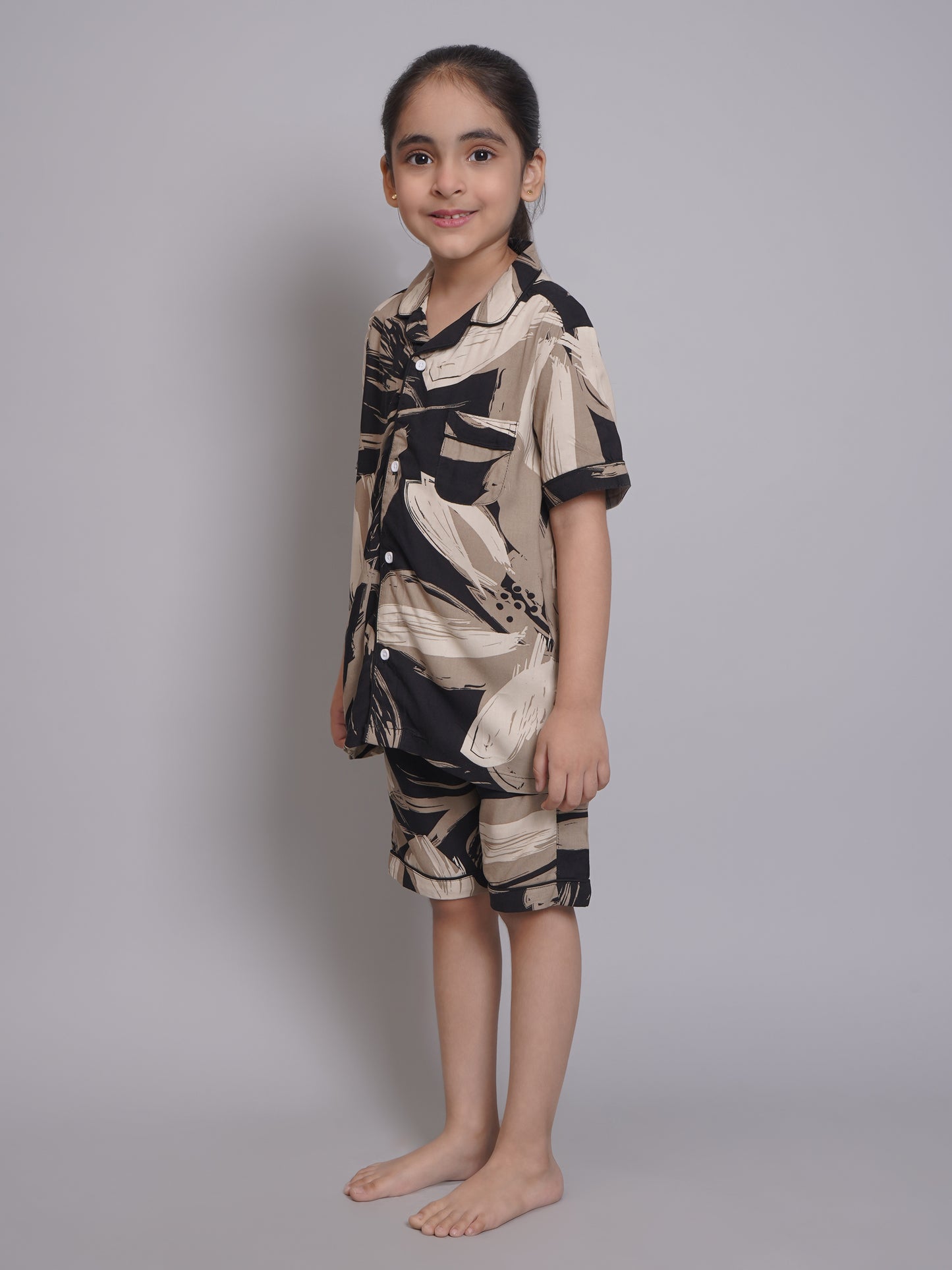 Printed Half Sleeves Night Suits For Boys and Girls