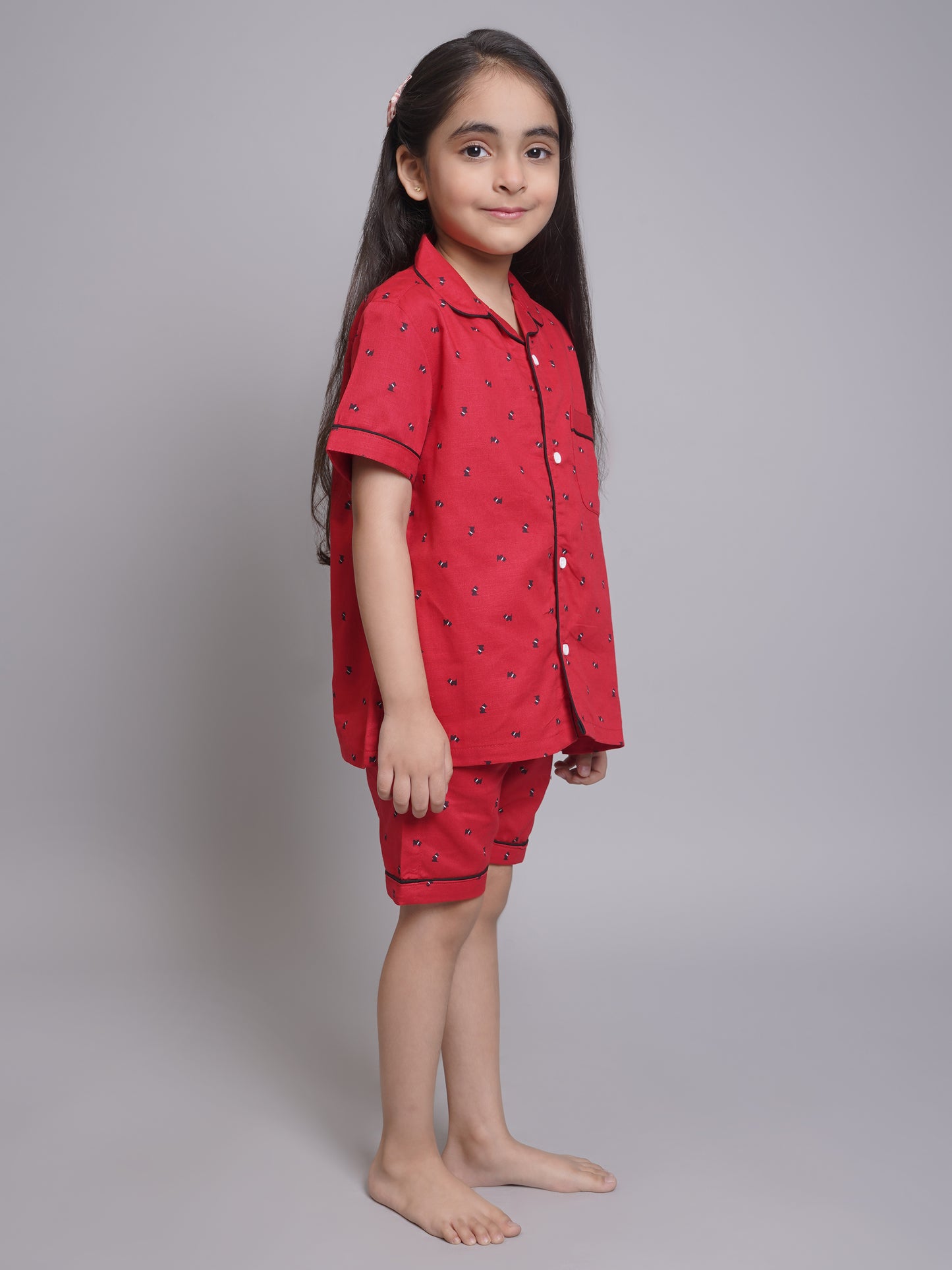 Printed Half Sleeves Night Suits For Boys and Girls