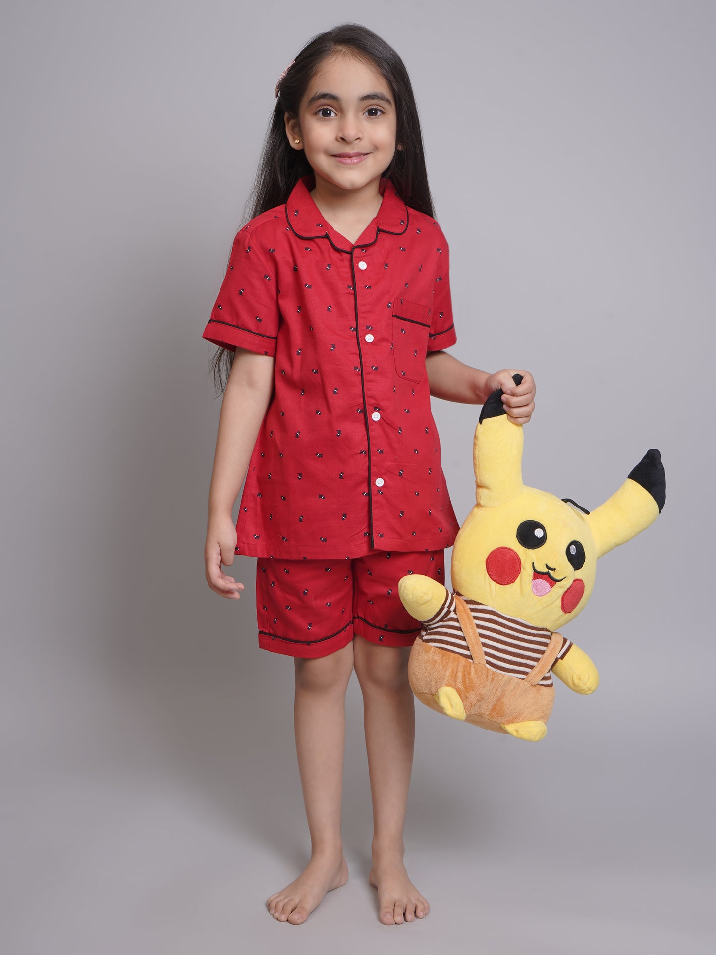 Printed Half Sleeves Night Suits For Boys and Girls