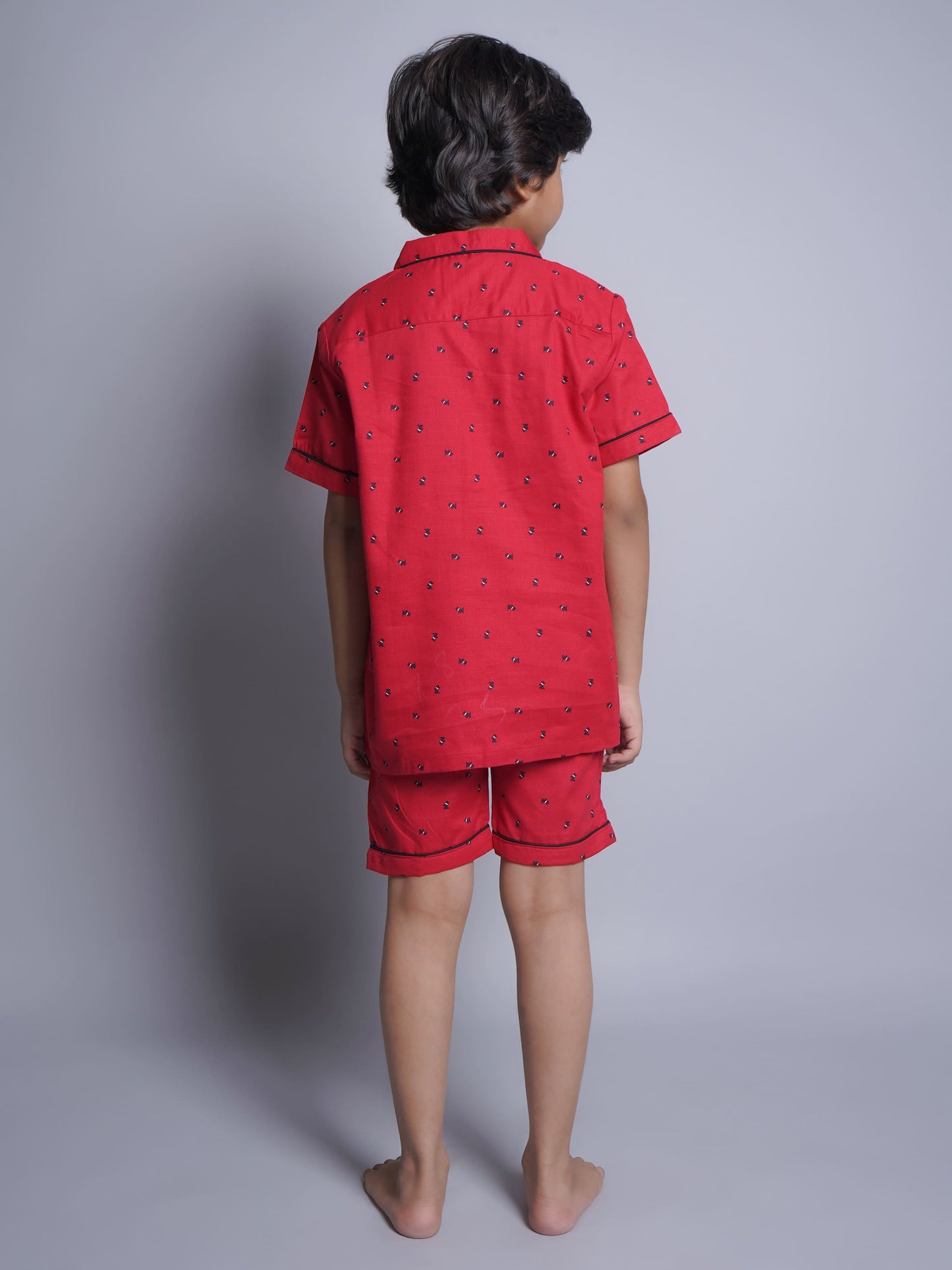 Printed Half Sleeves Night Suits For Boys and Girls