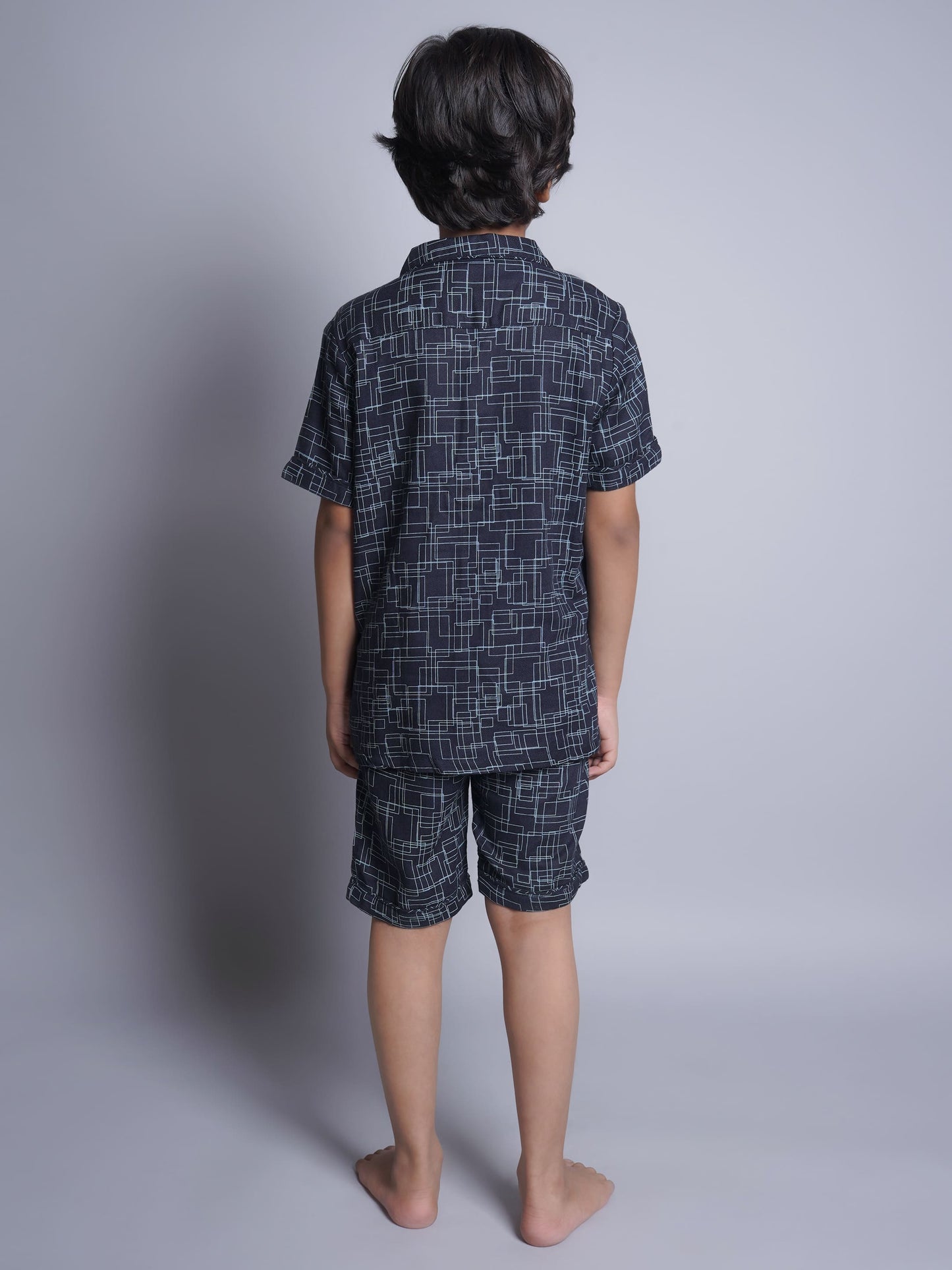 Printed Half Sleeves Night Suits For Boys and Girls