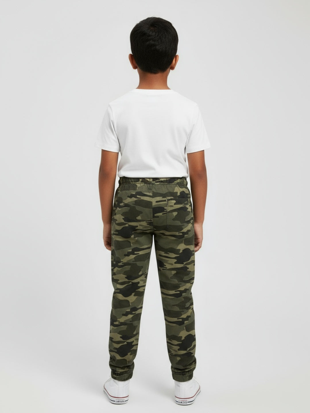 Biglilpeople Boys Camouflage Full Mid-Rise Joggers