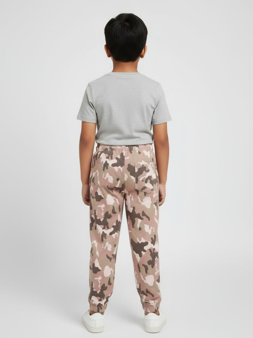 Biglilpeople Boys Camouflage Full Mid-Rise Joggers
