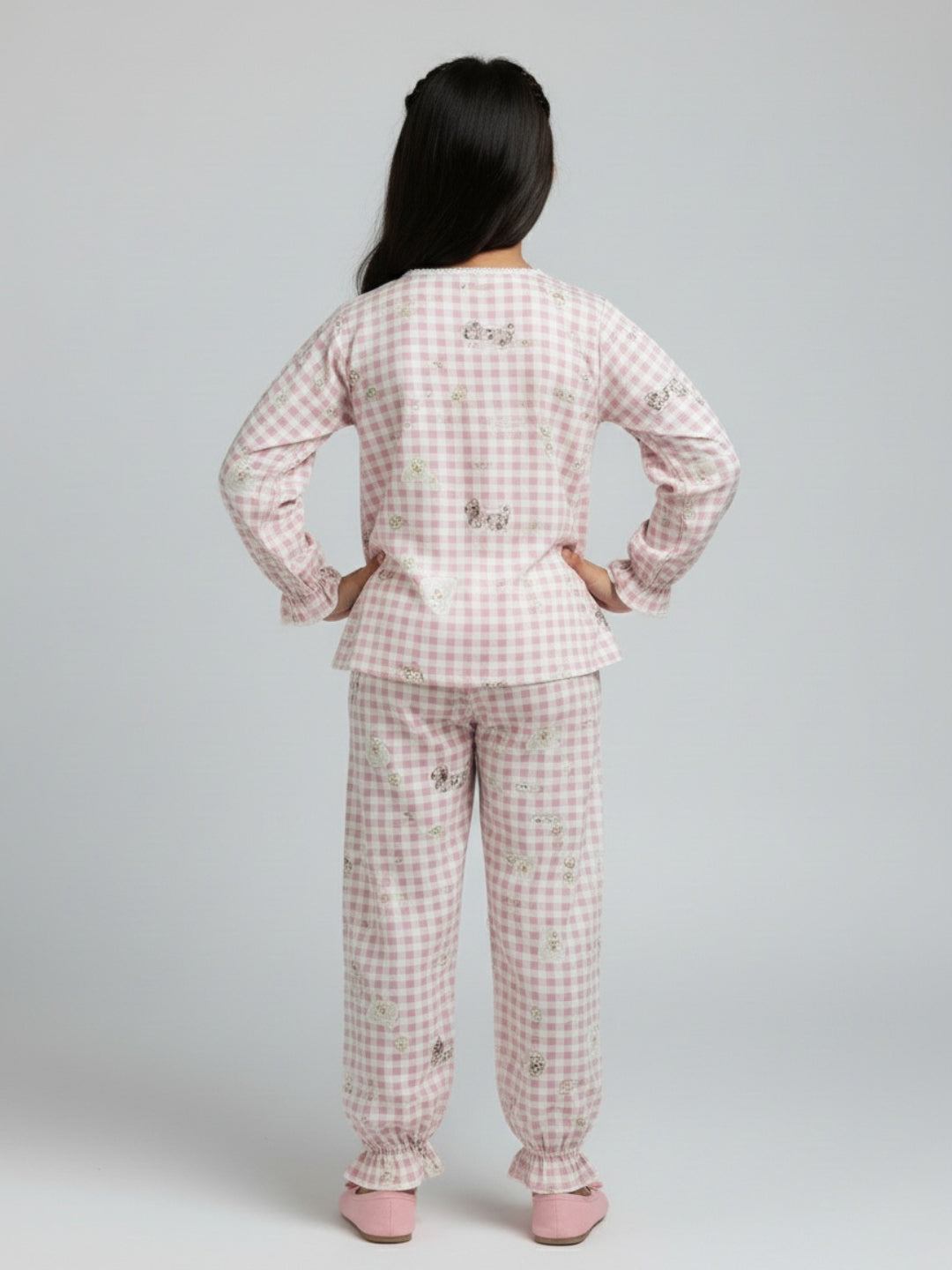 Biglilpeople Cotton Dog Print Night Suit