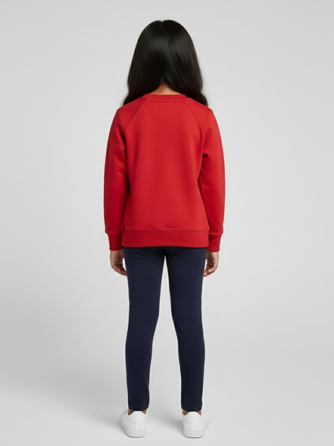 Biglilpeople Reindeer Print Red Sweatshirt