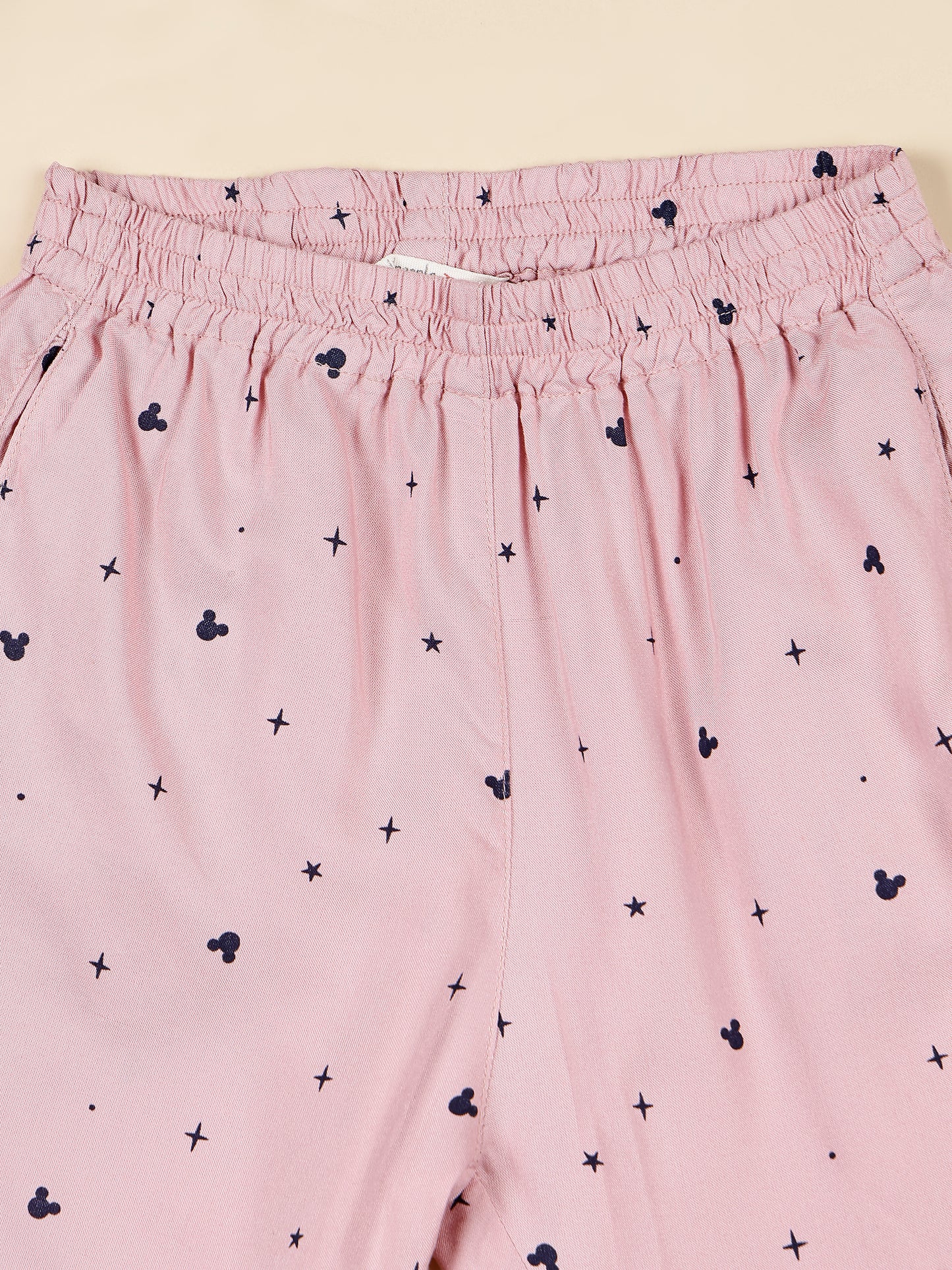 Notched Collared SleepSuits in Mickey Print for Girls