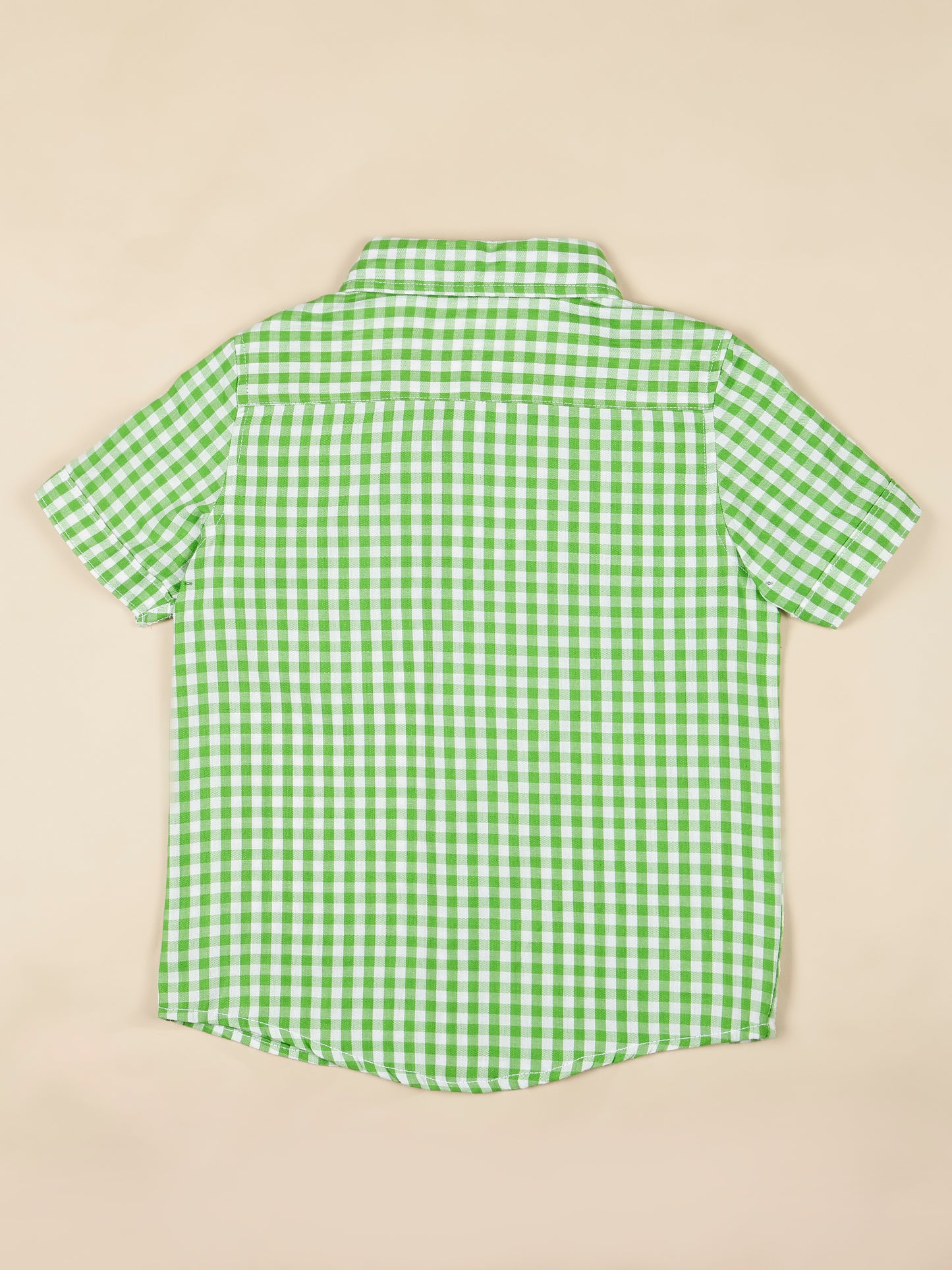 Green & White Gingham Shirt