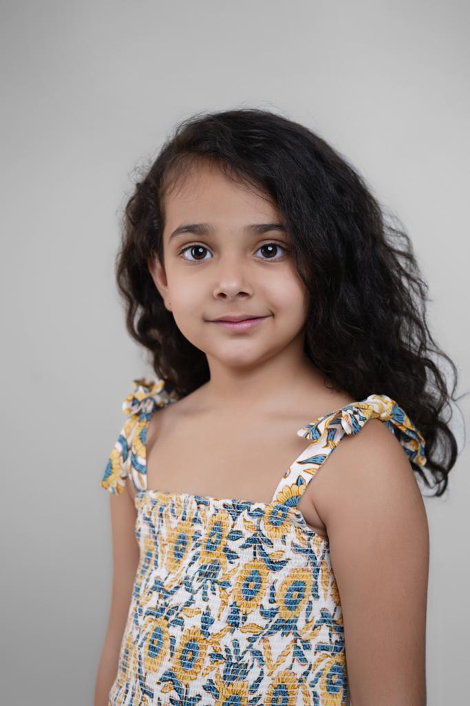 Yellow Floral Print Jumpsuit for Girls