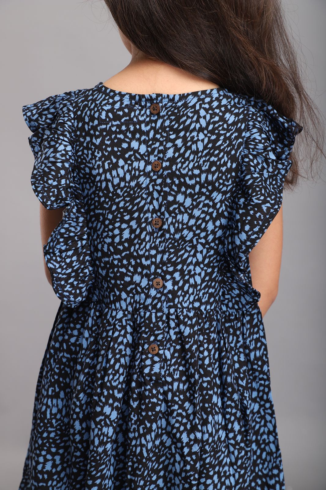Black & Blue Printed Dress