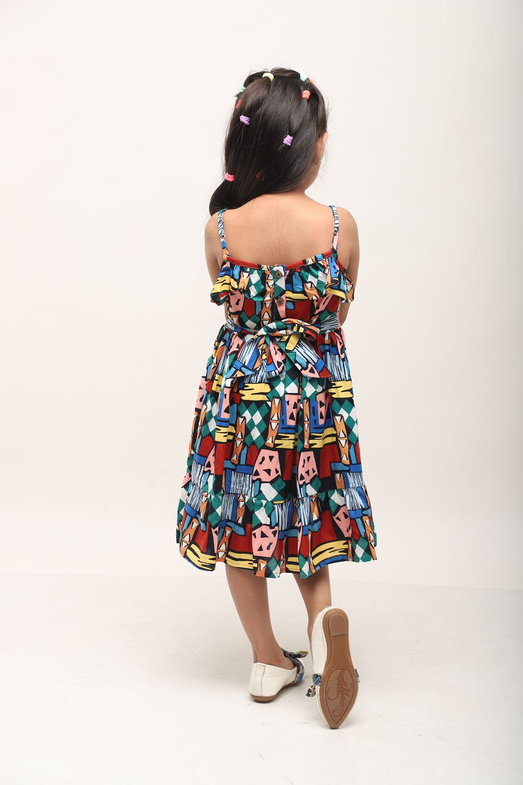 Multicolor Strappy Summer Dress