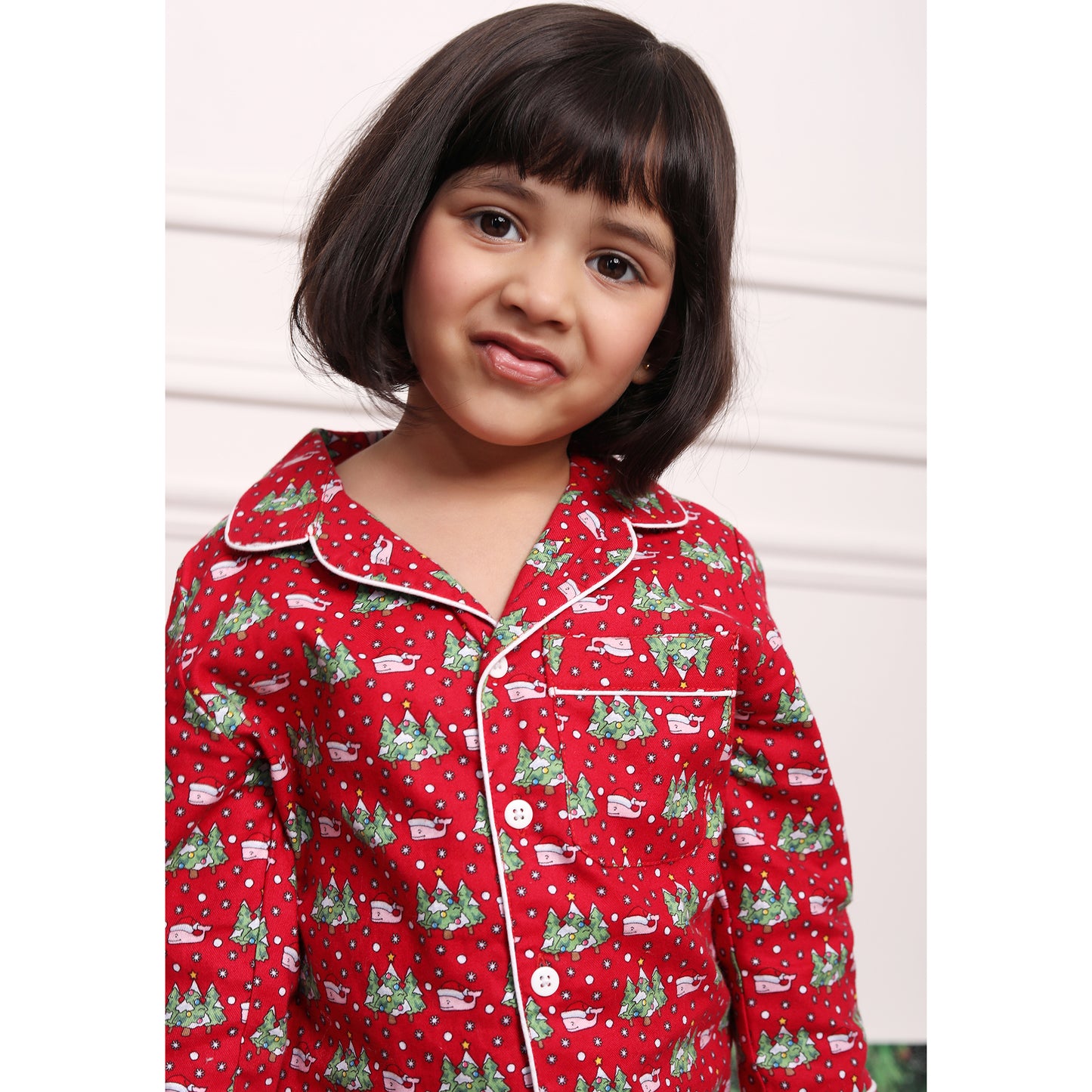 Christmas Print Night Suits For Girls & Boys