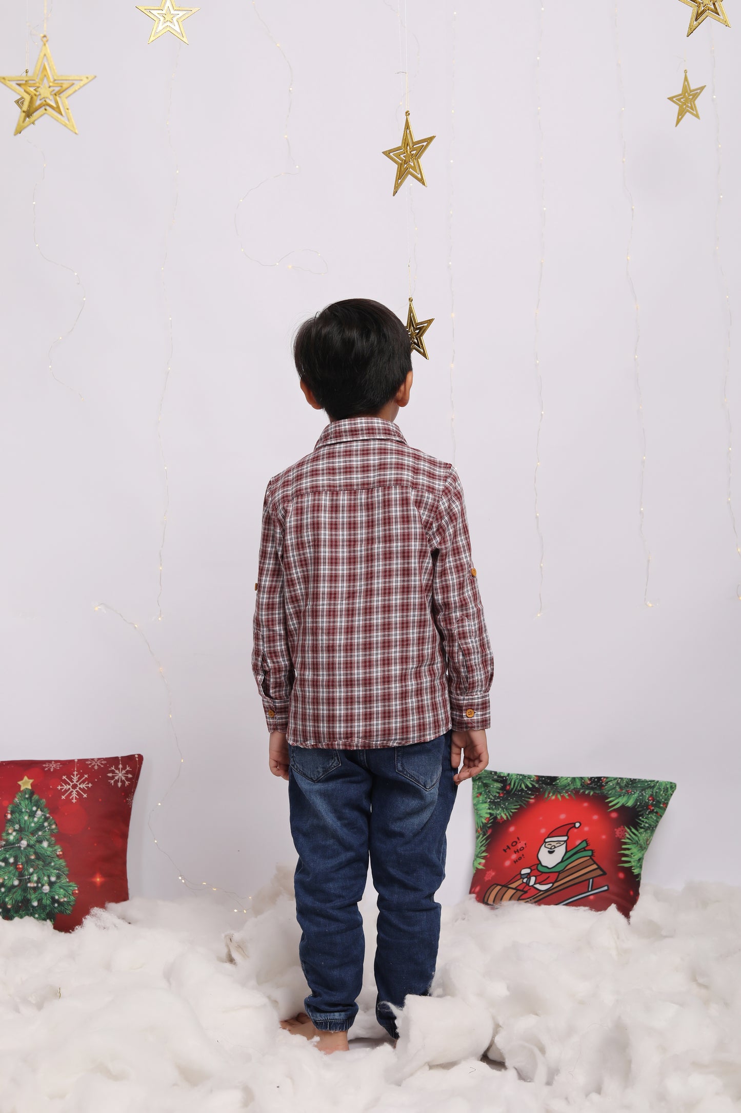 Classic Christmas Brown Checks Flannel Shirt