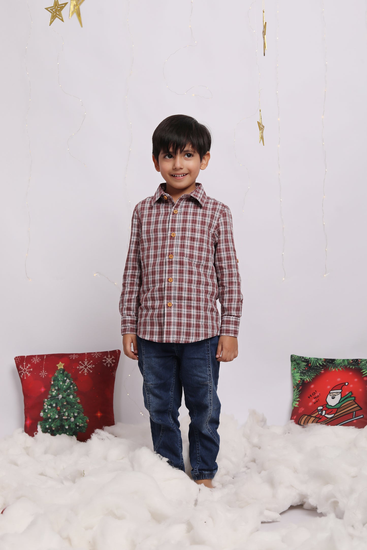 Classic Christmas Brown Checks Flannel Shirt
