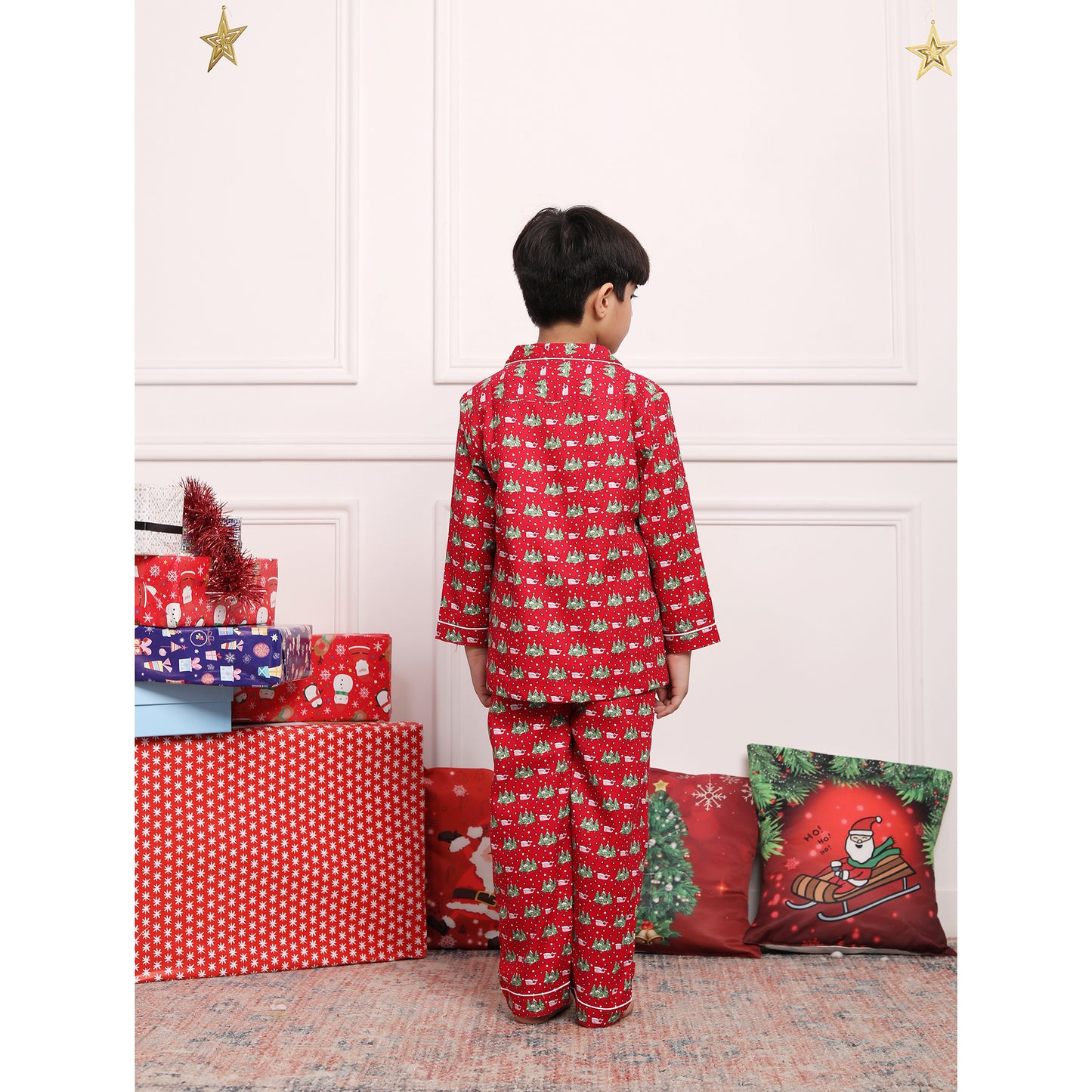 Christmas Print Night Suits For Girls & Boys
