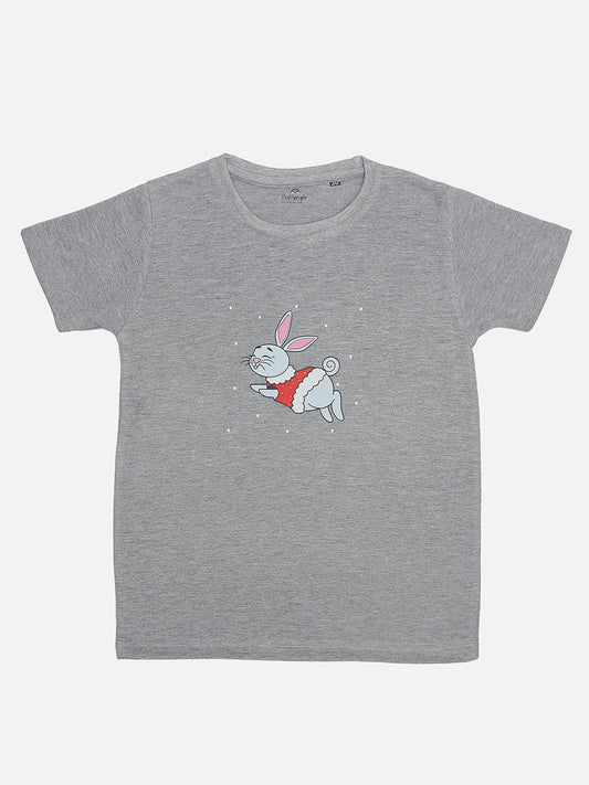 Snuggly Bunny T-Shirt - Melange Grey