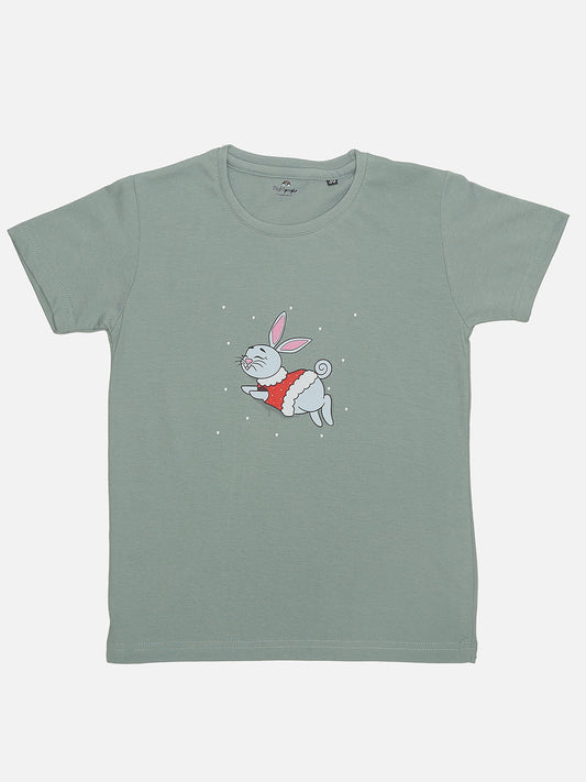 Snuggly Bunny T-Shirt - Sage Green