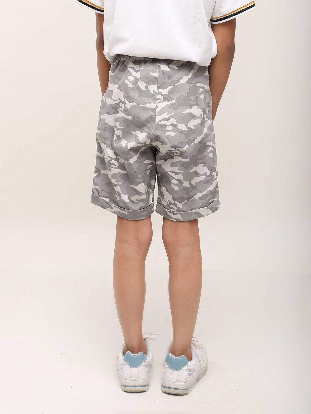 Camouflage Shorts for Boys - Grey