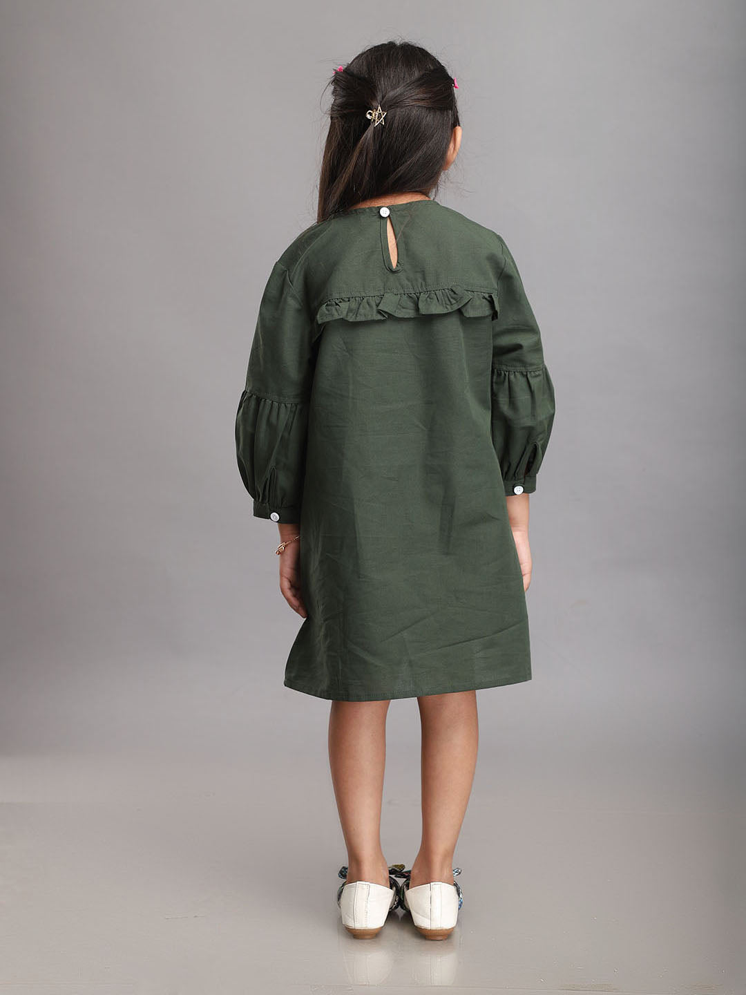 Linen Dress in Green
