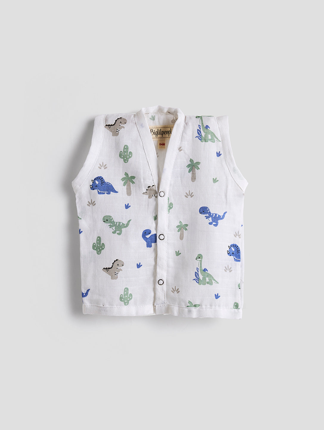 Infants' 100% Cotton Muslin Jablas-Set of 2 Soft & Comfy (Dino & Sparrow)