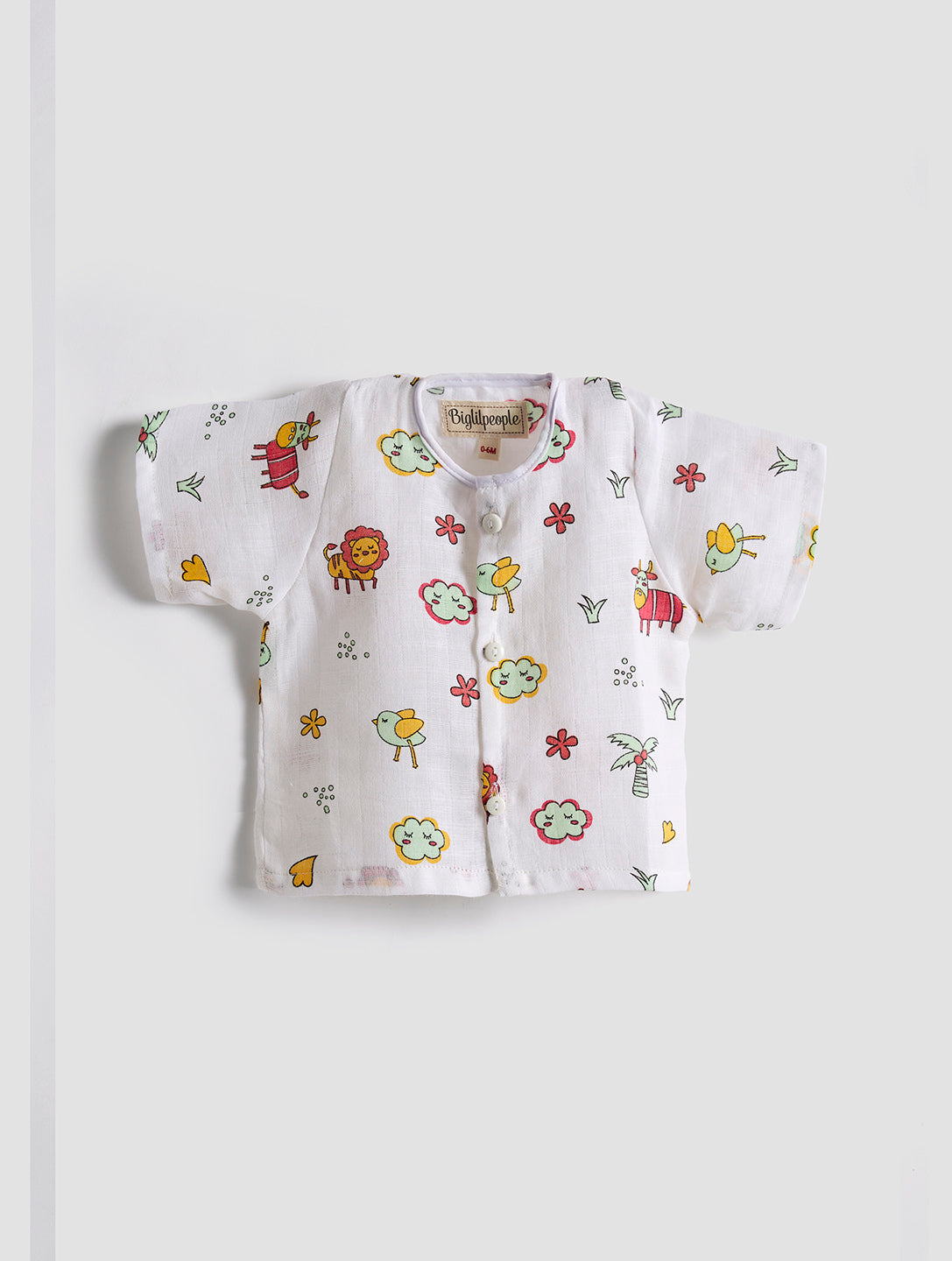 Infants' 100% Cotton Muslin Co-ord Set Soft & Comfy (Lion)