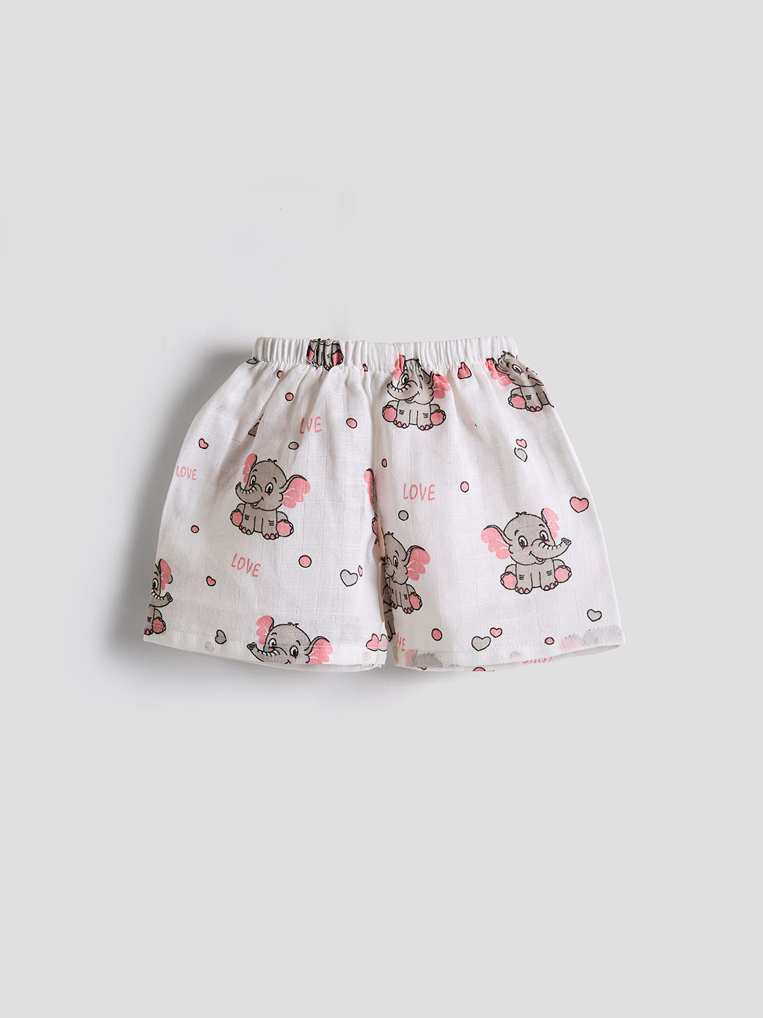 Infants' 100% Cotton Muslin Co-ord Set Soft & Comfy (Elephants)