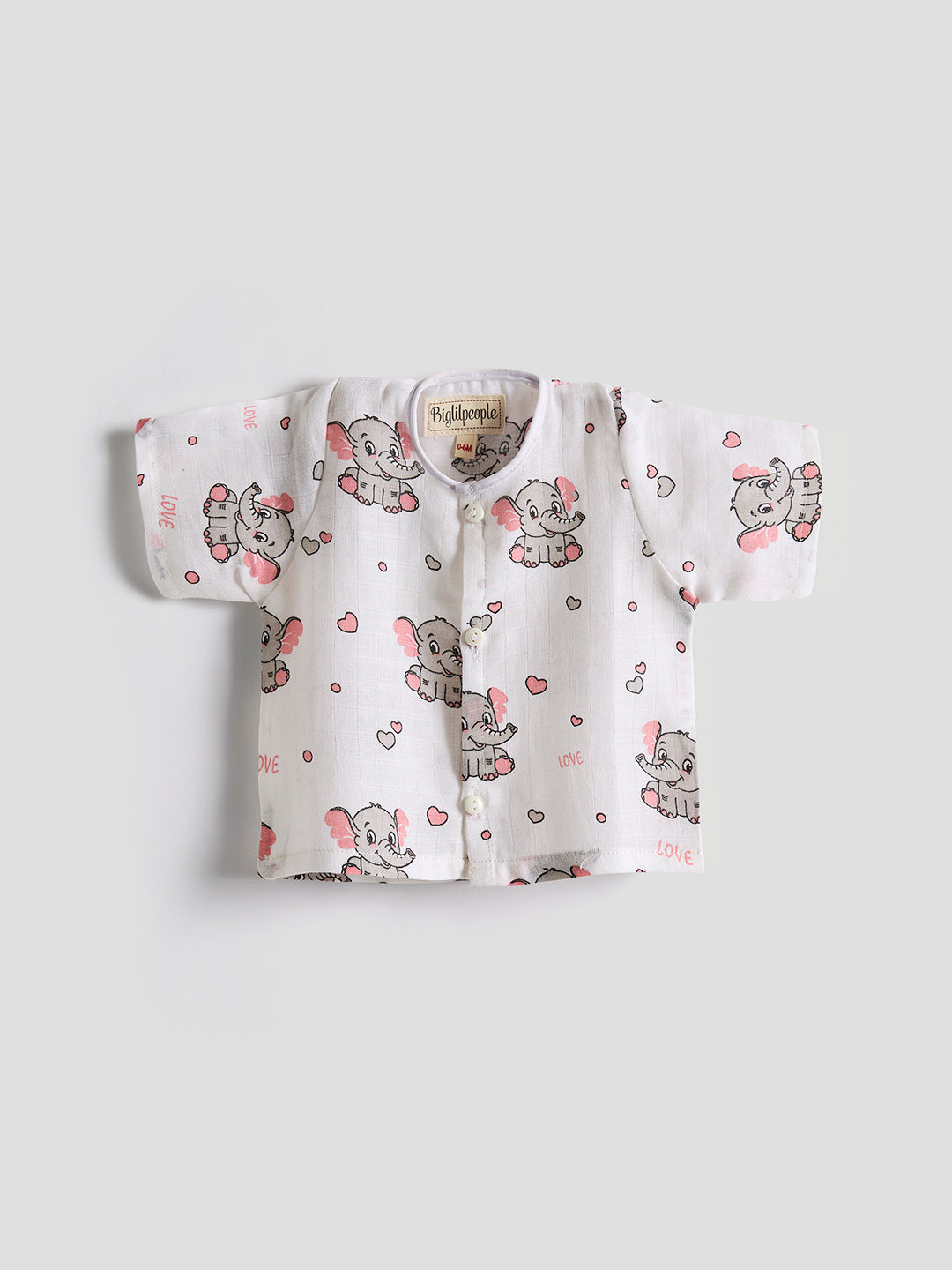 Infants' 100% Cotton Muslin Co-ord Set Soft & Comfy (Elephants)