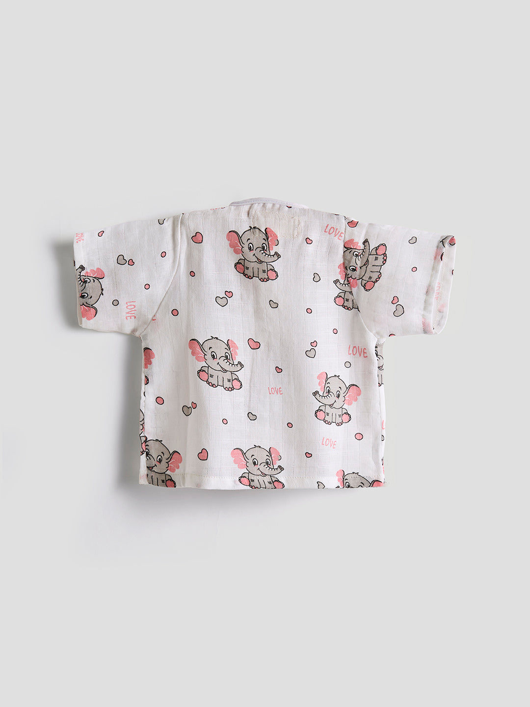 Infants' 100% Cotton Muslin Co-ord Set Soft & Comfy (Elephants)