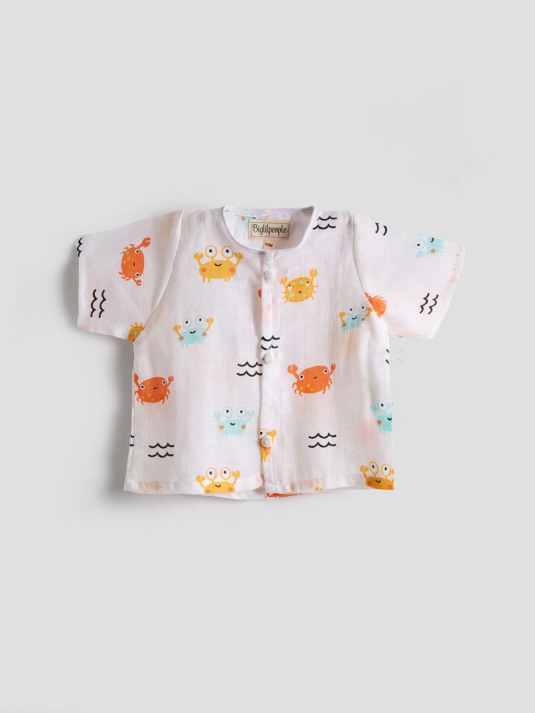 Infants' 100% Cotton Muslin Co-ord Set Soft & Comfy (Crab)
