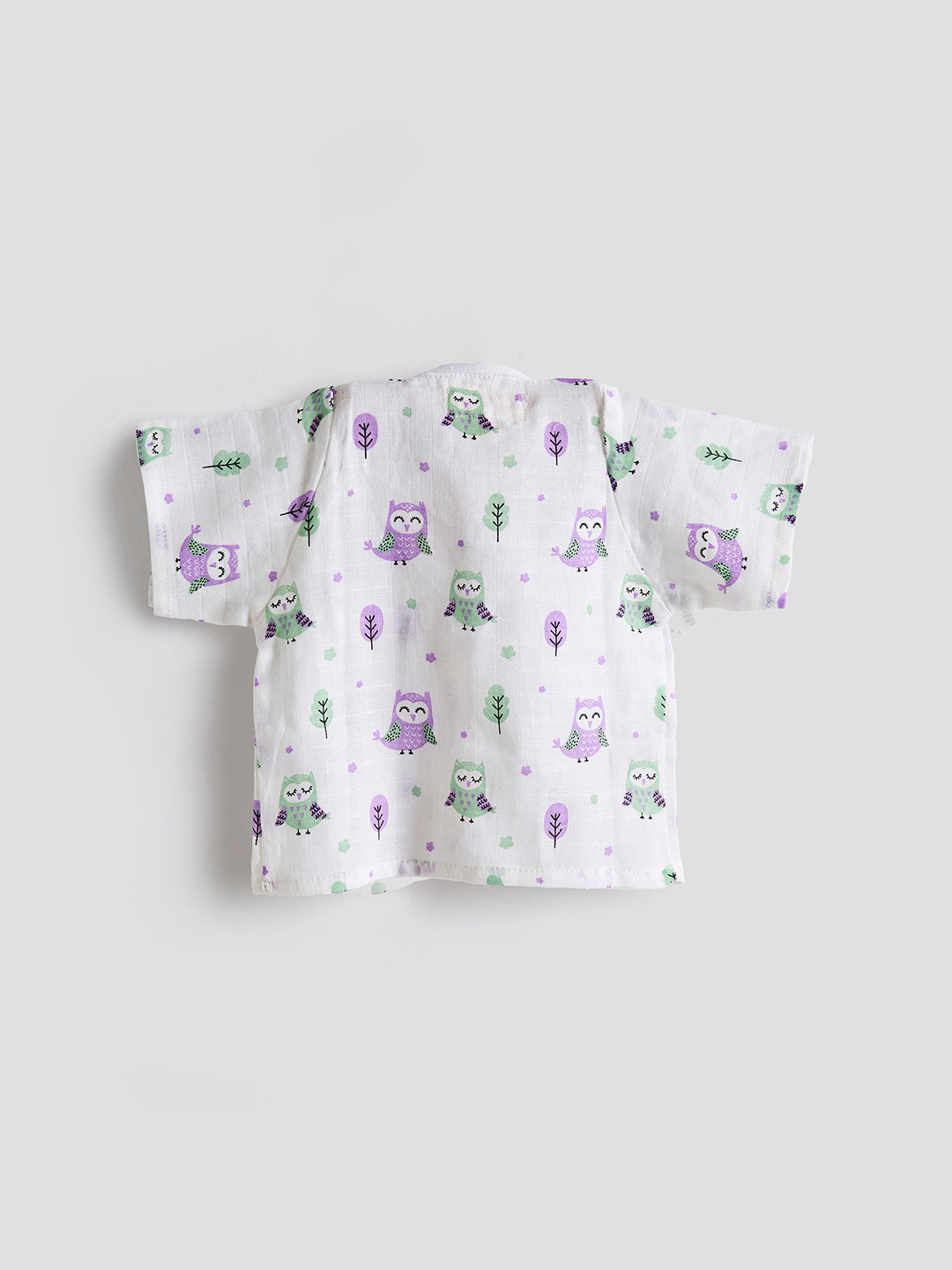 Infants' 100% Cotton Muslin Co-ord Set Soft & Comfy (Owl)