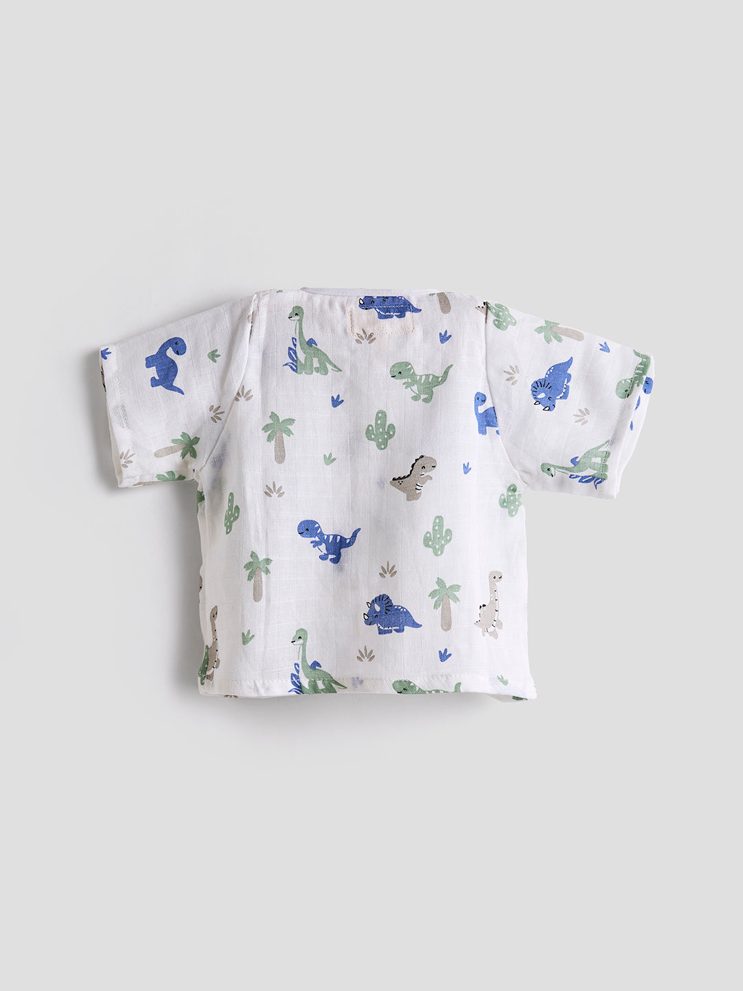 Infants' 100% Cotton Muslin Co-ord Set Soft & Comfy (Dino)