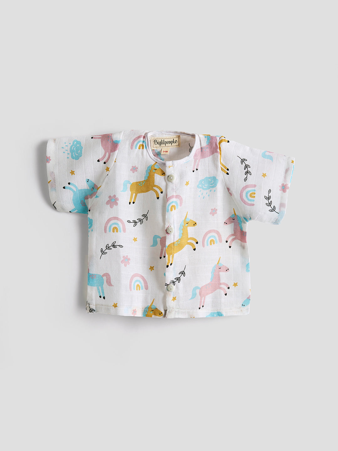 Infants' 100% Cotton Muslin Co-ord Set Soft & Comfy (Unicorn)