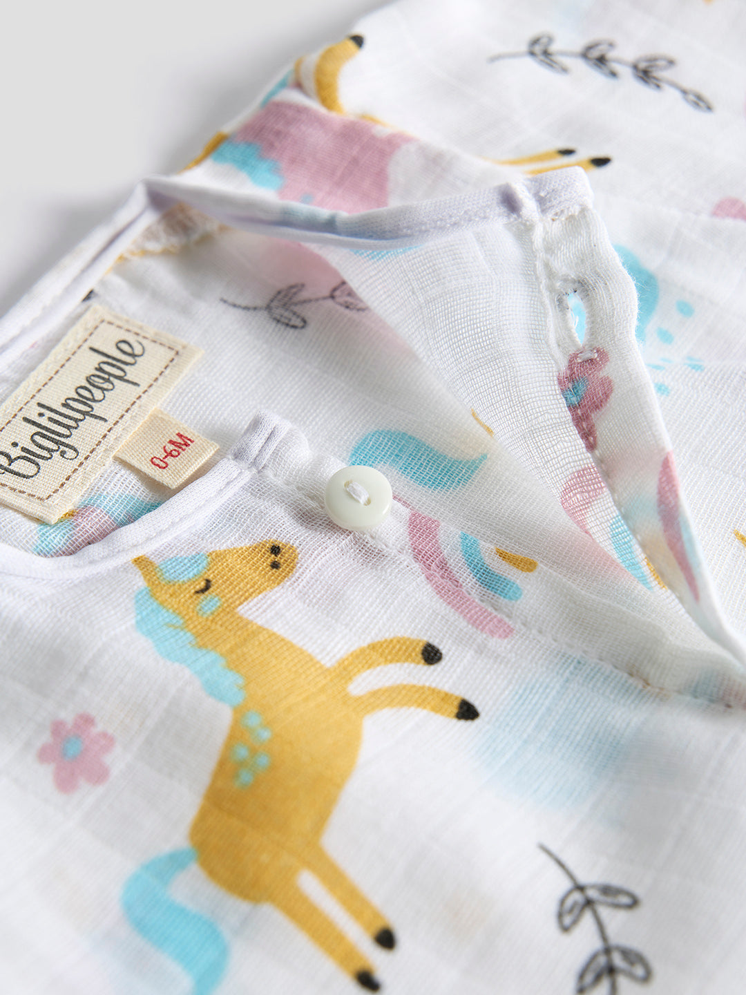 Infants' 100% Cotton Muslin Co-ord Set Soft & Comfy (Unicorn)