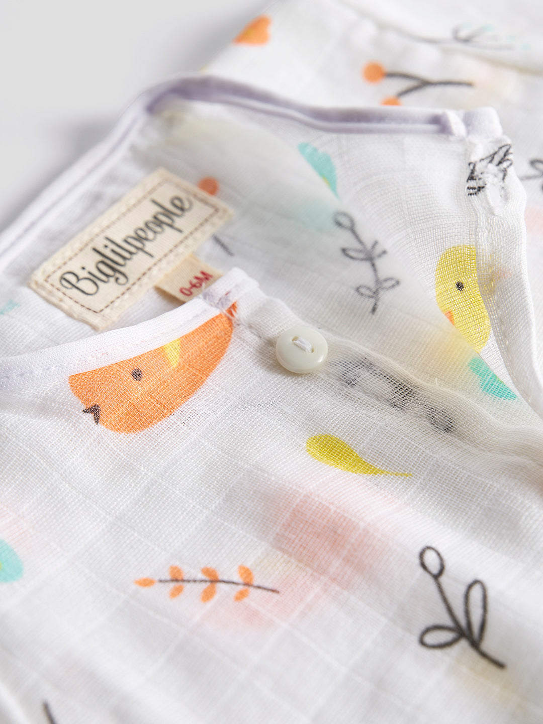 Infants' 100% Cotton Muslin Co-ord Set Soft & Comfy (Sparrow)